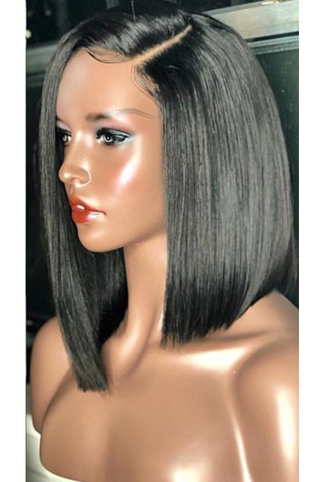 Yaki Textured Bob Silk Top Lace Front Wig,Shoulder Length ...