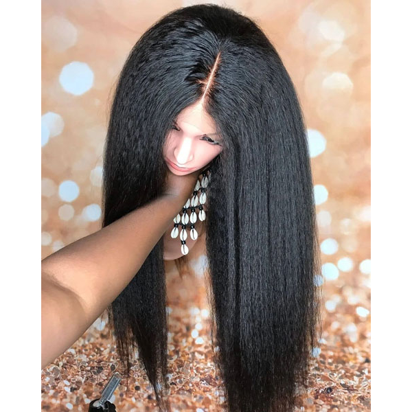 Kinky Straight 13x6 Lace Frontal Wig