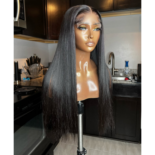 Natural Color Human Hair Lace Front Wigs 100% Remy Human Hair Wigs Lace  Front Closure Wigs for Women With Pre-plucked Hairline -  Canada