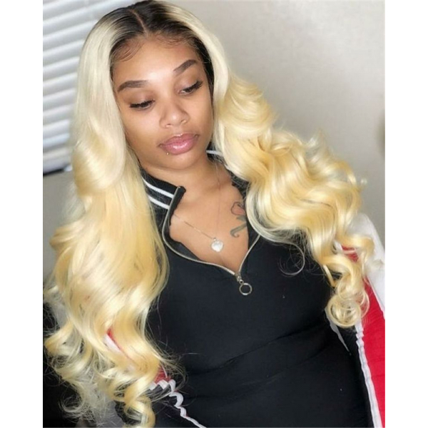 Blonde Hair Body Wave With Dark Roots 13