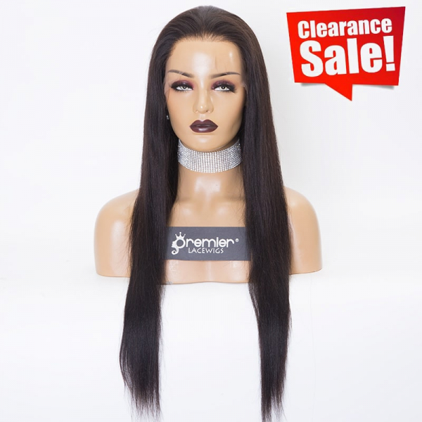 Clearance Sale - Lace Front Wigs Straight Virgin Hair Real Hair Wigs For  Black Women