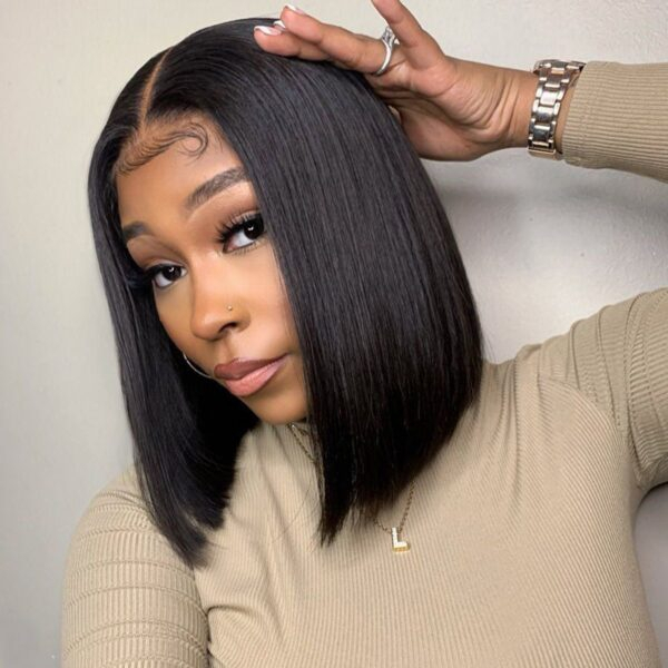 Image of Blunt bob with lace front weave