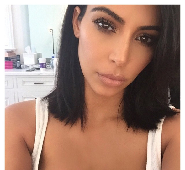 .Kim Kardashian free long bob
