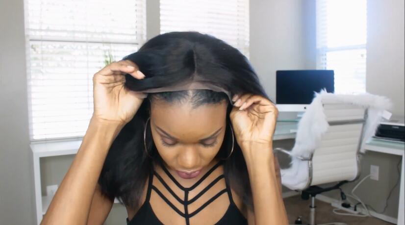Wig tutorial how to apply and style a straight hair lace wig